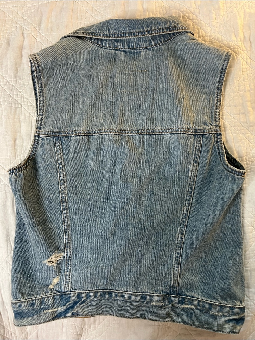 Hollister Light Blue Denim Vest Jacket Women’s Large Light Wash - Picture 5 of 5